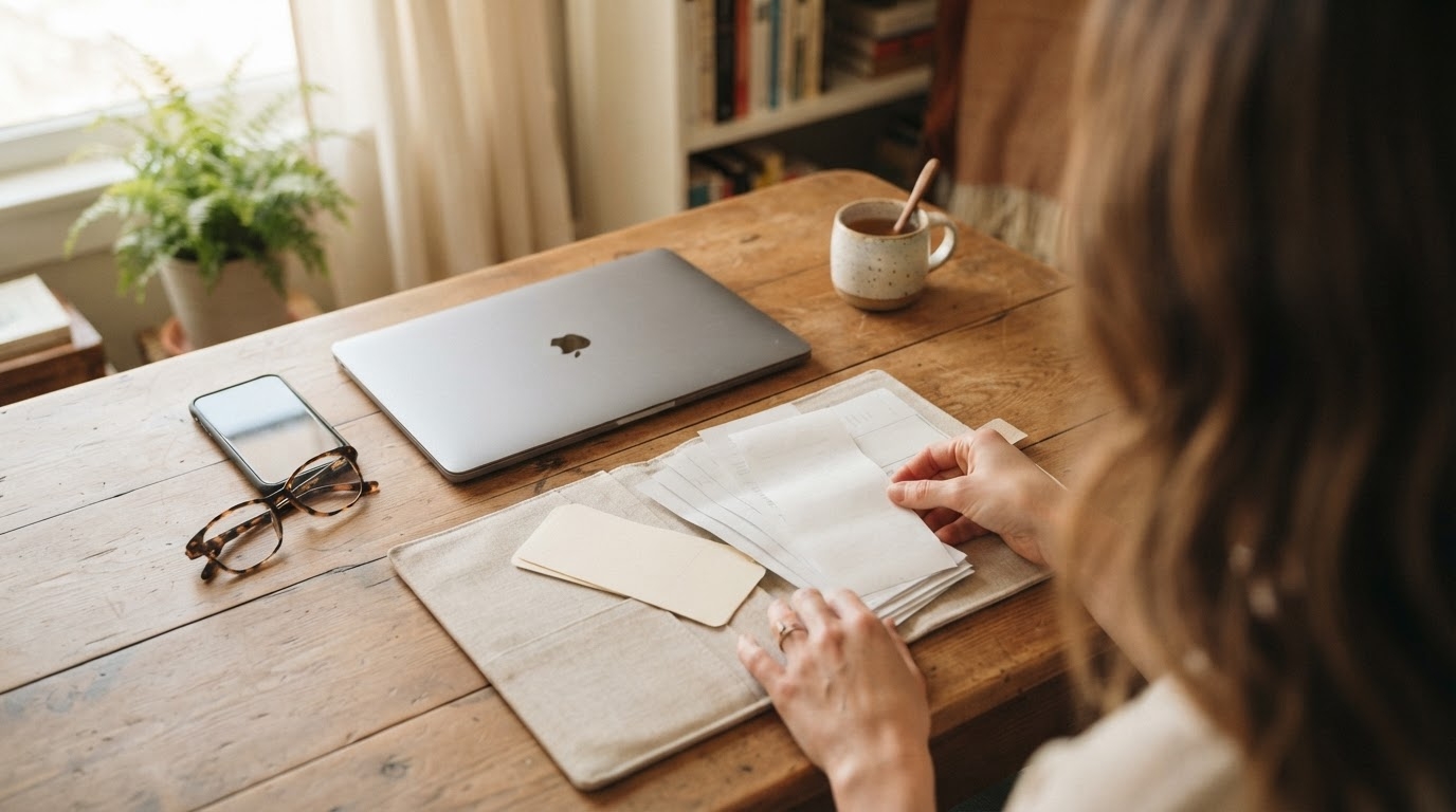סידור קבלות ומסמכים — הגשת תביעה לביטוח נסיעות